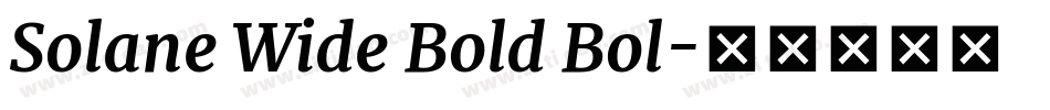 Solane Wide Bold Bol字体转换